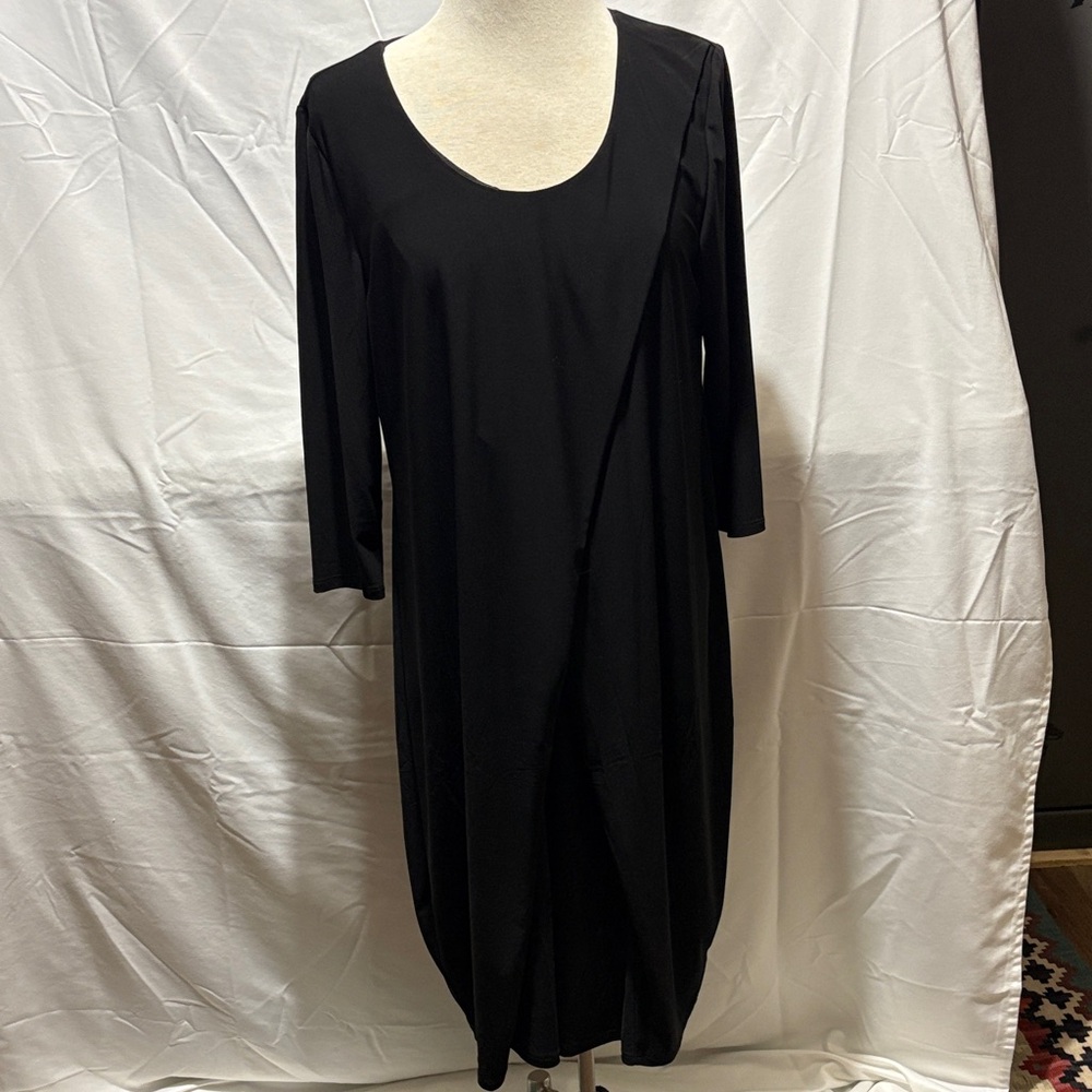 MarlaWynne Elegant Black Long Sleeve Dress